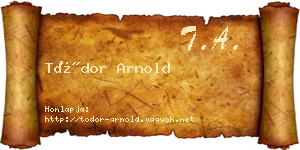 Tódor Arnold névjegykártya