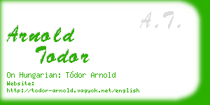 arnold todor business card